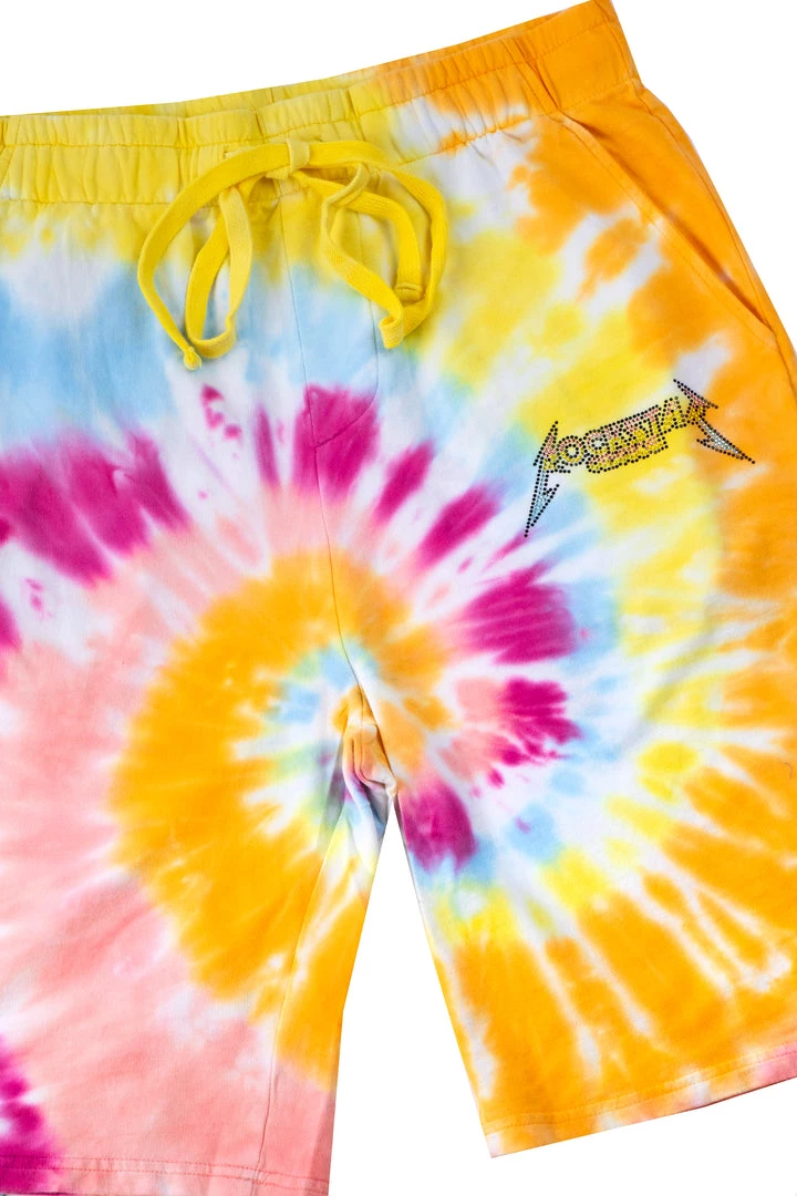 MENS SHORT SETS ZEPPLIN TIE DYE SHORT SET-ORG/PINK Track Sets 12 MENS SHORT SETS ZEPPLIN TIE DYE SHORT SET-ORG/PINK Track Sets