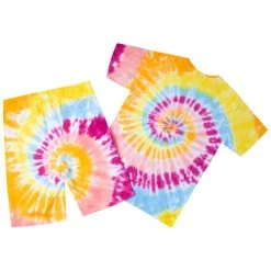MENS SHORT SETS ZEPPLIN TIE DYE SHORT SET-ORG/PINK Track Sets 35 MENS SHORT SETS ZEPPLIN TIE DYE SHORT SET-ORG/PINK Track Sets