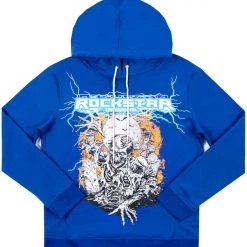 MENS HOODIES & SWEATSHIRTS Tops ZONE PRINTED HOODIE-ROYAL BLUE