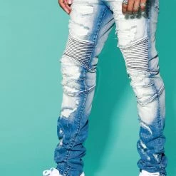 MENS JEANS BRENNON SIGNATURE BIKER JEAN Denim