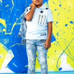 BOYS JEANS BOYS DAG 5 POCKET JEAN-LIGHT WASH New Arrivals