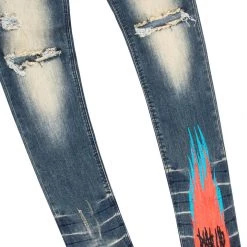 MENS JEANS DONAL PRINTED JEAN-BLUE