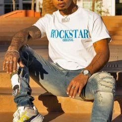 MENS TEES Tops OCTAVIO PRINTED T-SHIRT- WHITE