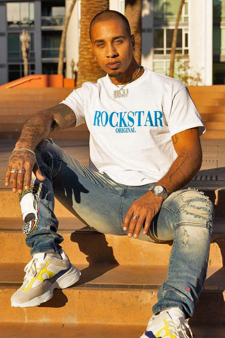 MENS TEES Tops OCTAVIO PRINTED T-SHIRT- WHITE 2 MENS TEES Tops OCTAVIO PRINTED T-SHIRT- WHITE