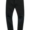 MENS JEANS OSCAR 5 POCKET JEAN / KNEE SLIT-BLACK
